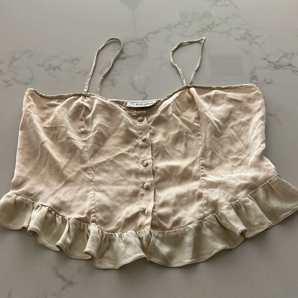 Gorgeous Treesha Silk Satin 2-Pce Set | Blush Salmon & Buttercream | Medium